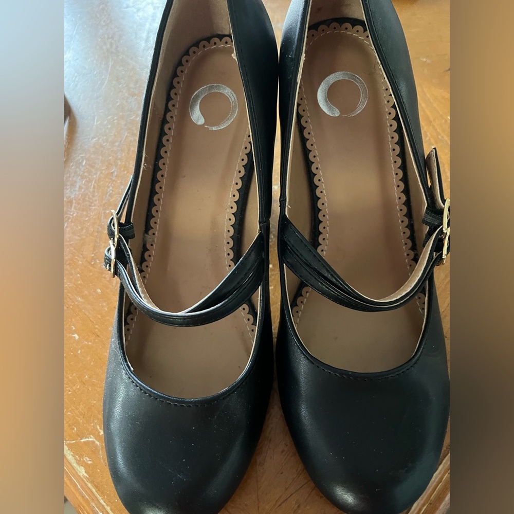 Source Unknown Black Double Strap Heels - image 5